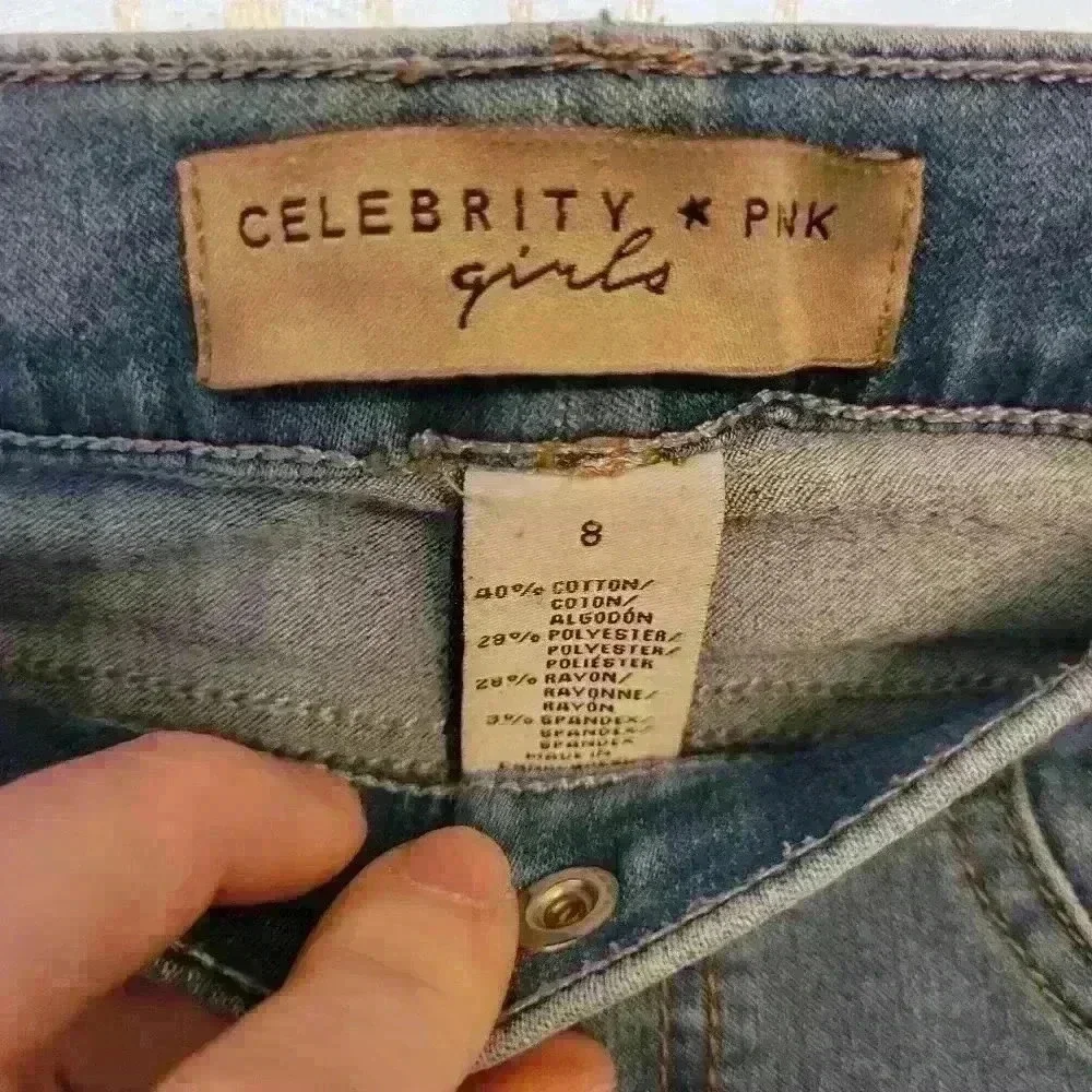 EUC girl's denim jeans,  Celebrity Pink, size 8, $12